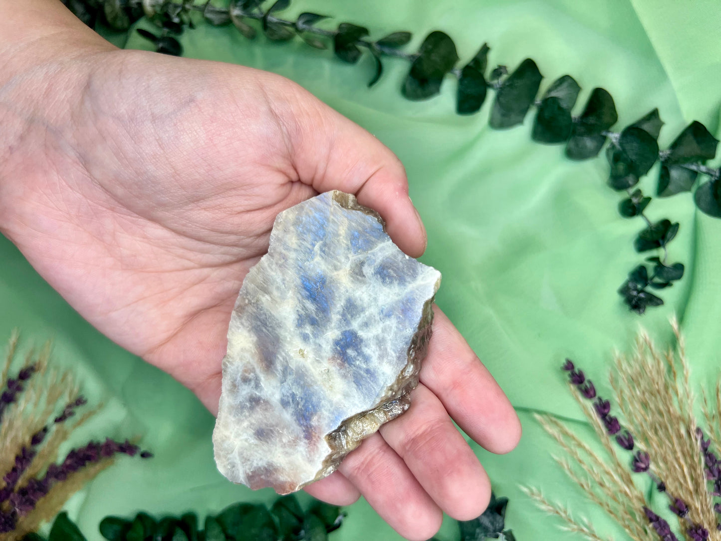 Blue Moonstone Slice