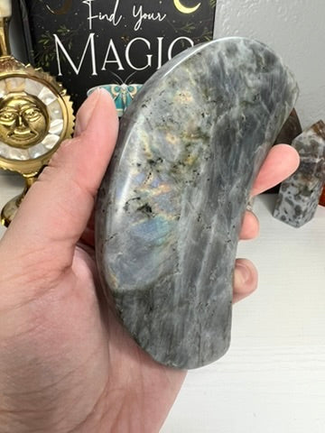 Labradorite Moon E with Stand