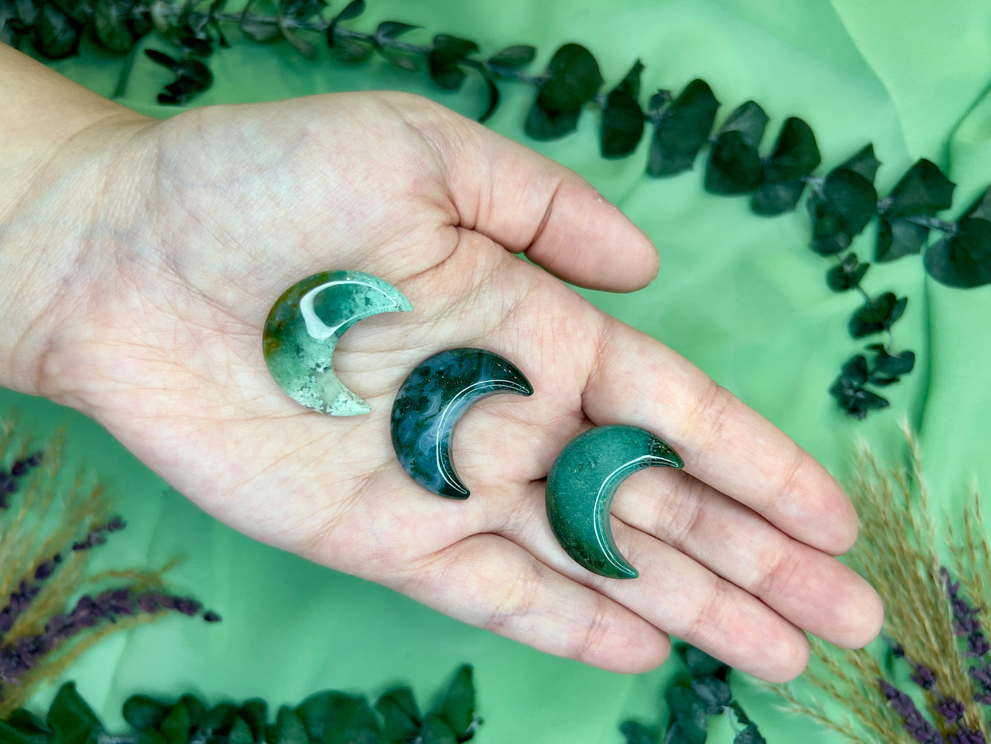 Moss Agate Moon