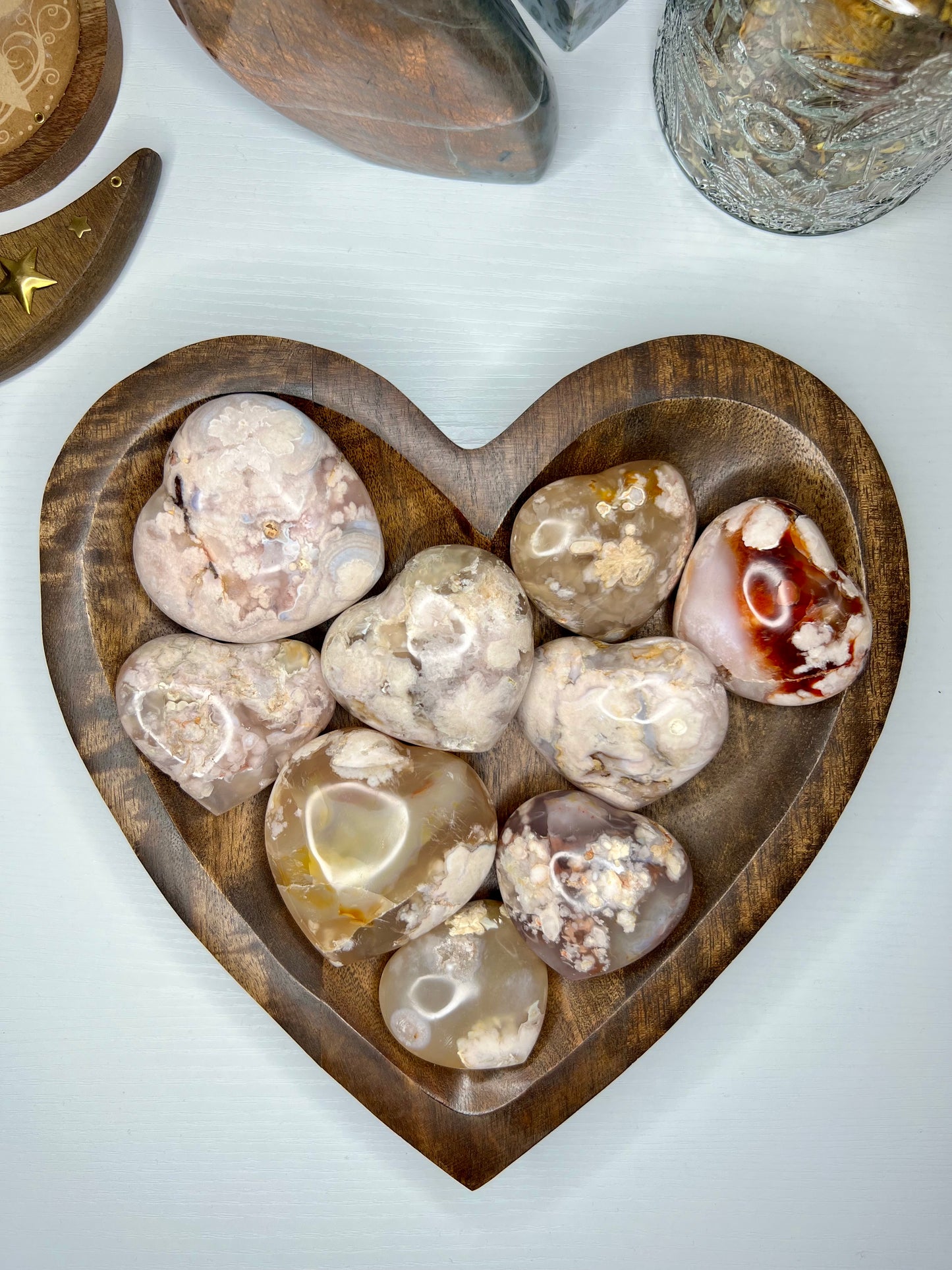 Flower Agate Heart