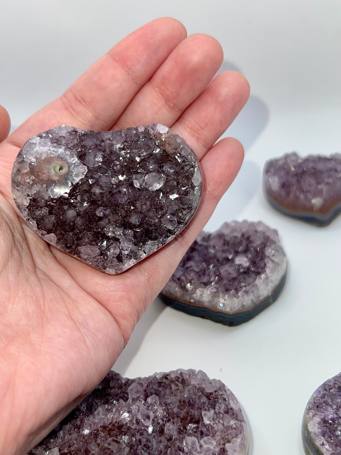 Amethyst Cluster Heart