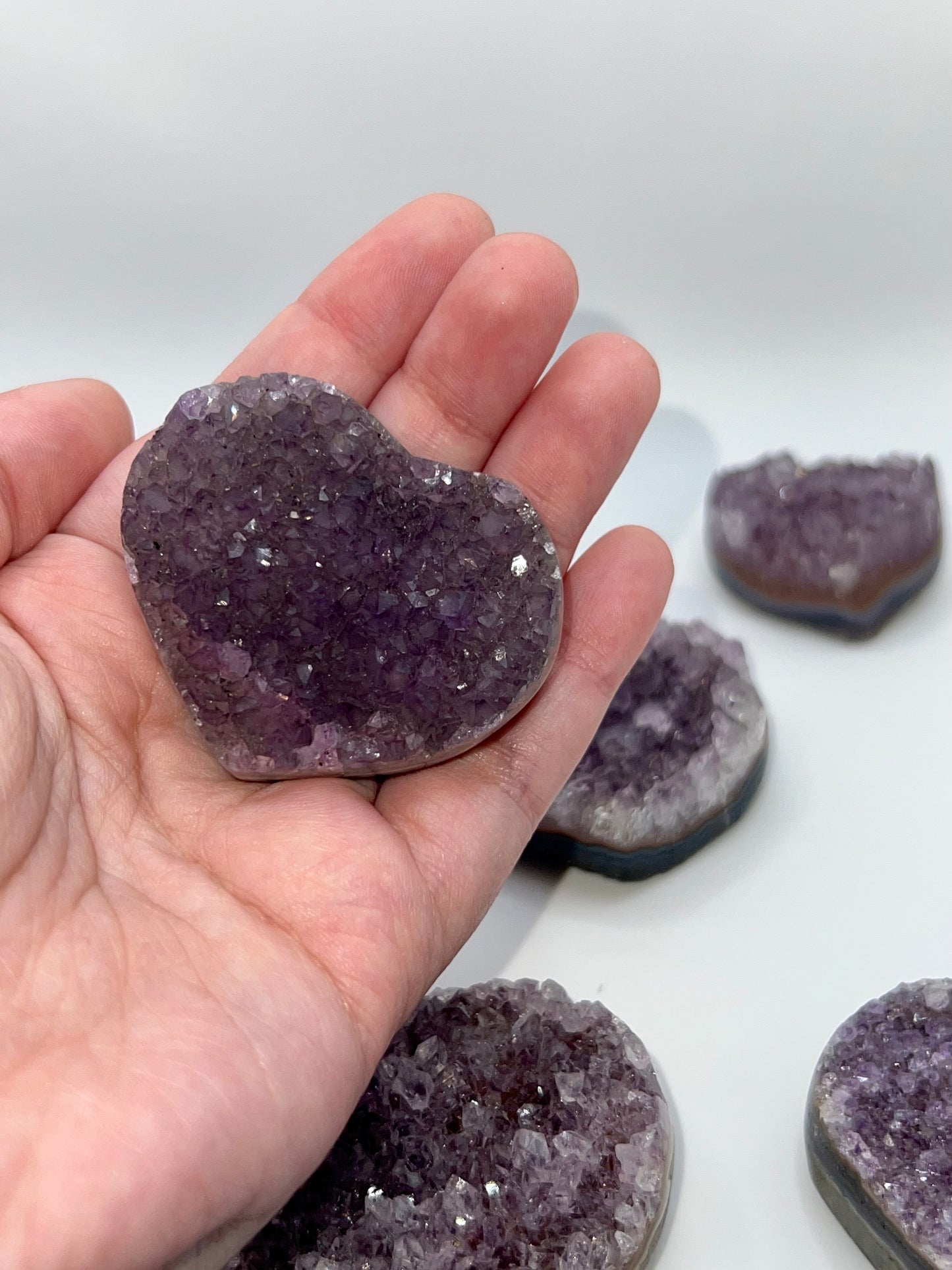 Amethyst Cluster Heart