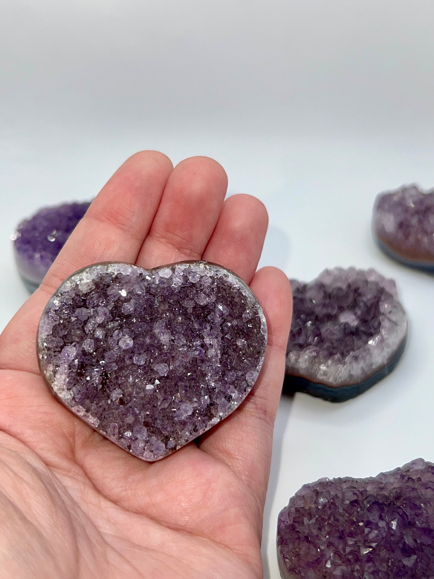 Amethyst Cluster Heart