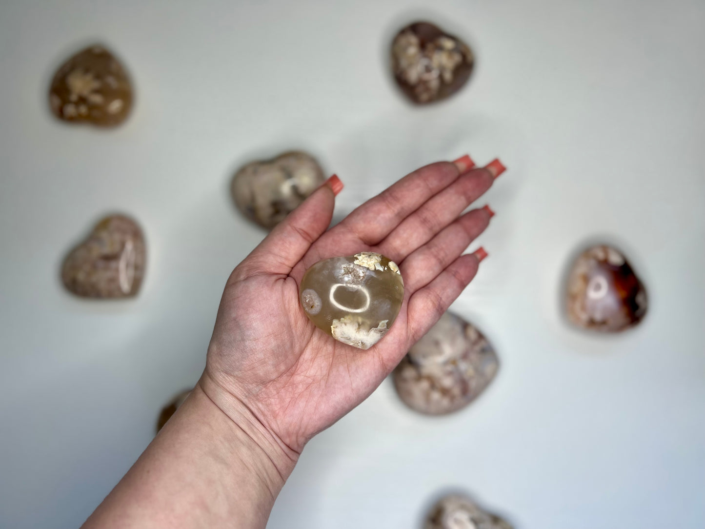 Flower Agate Heart