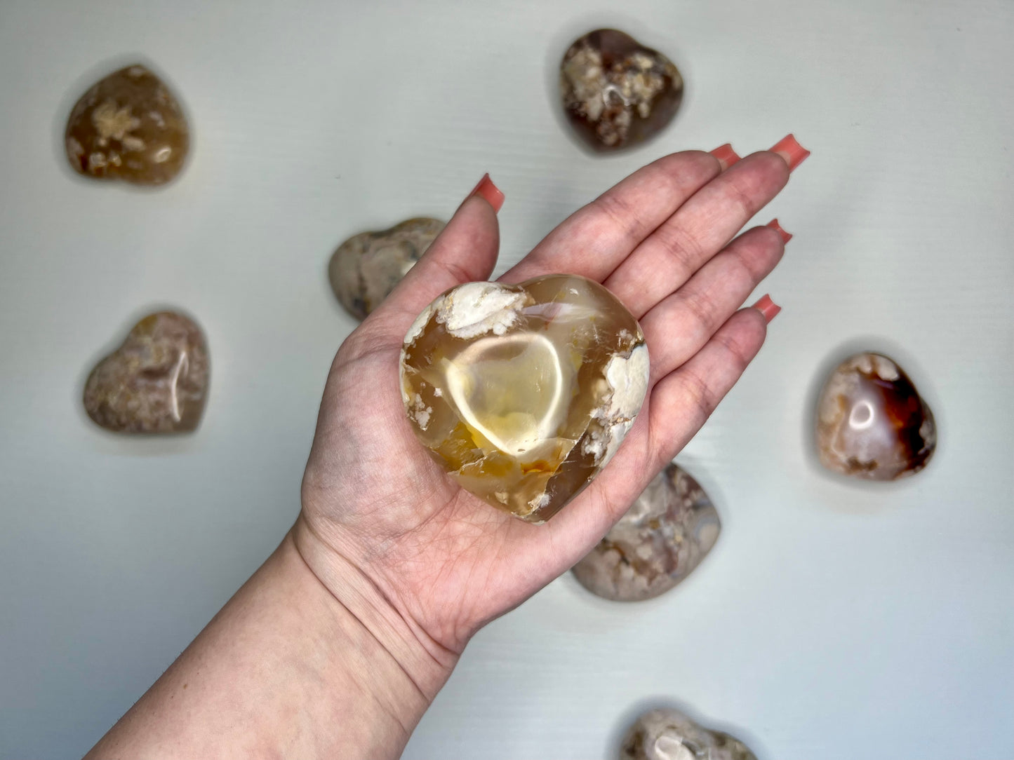 Flower Agate Heart