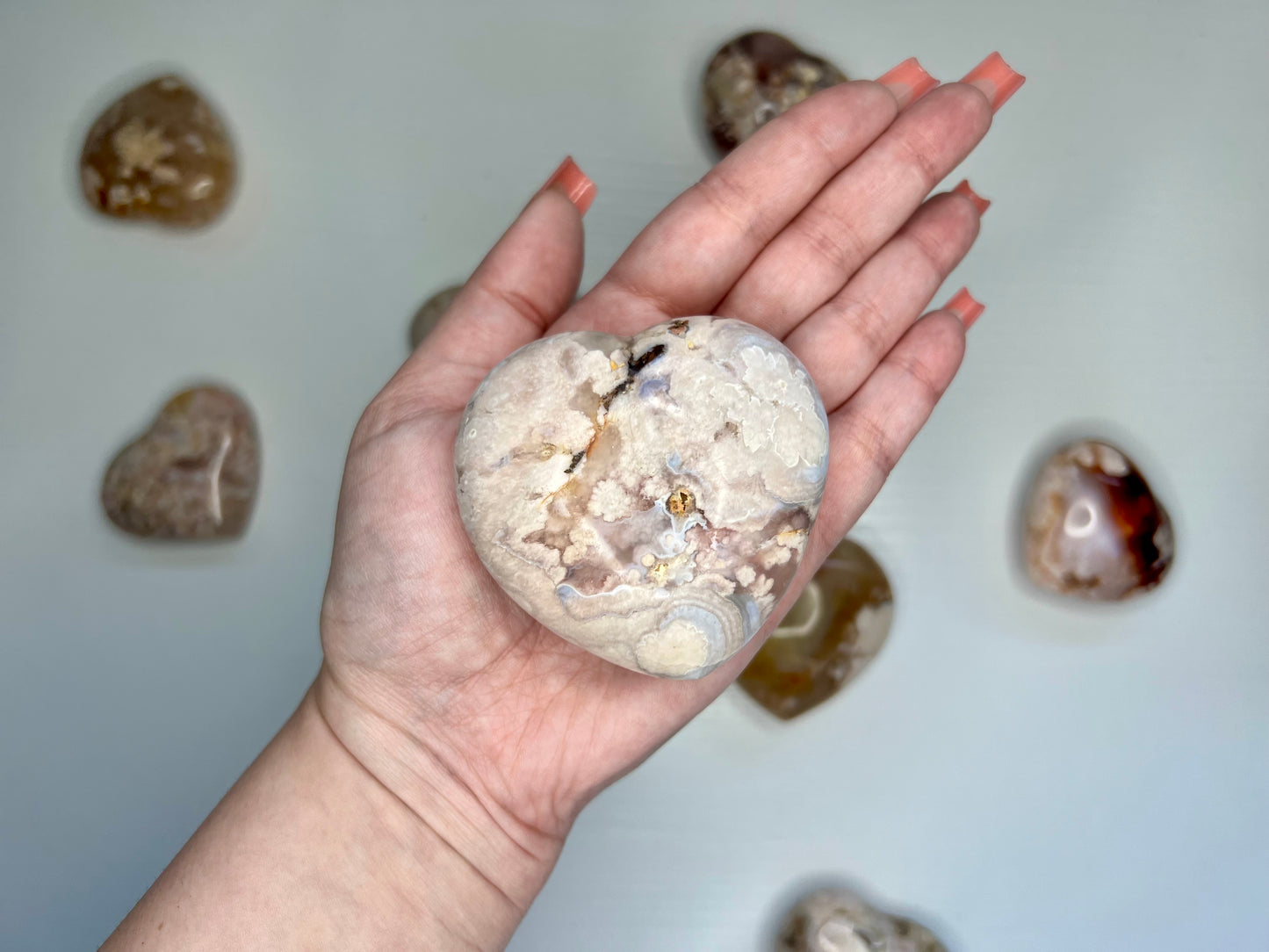 Flower Agate Heart