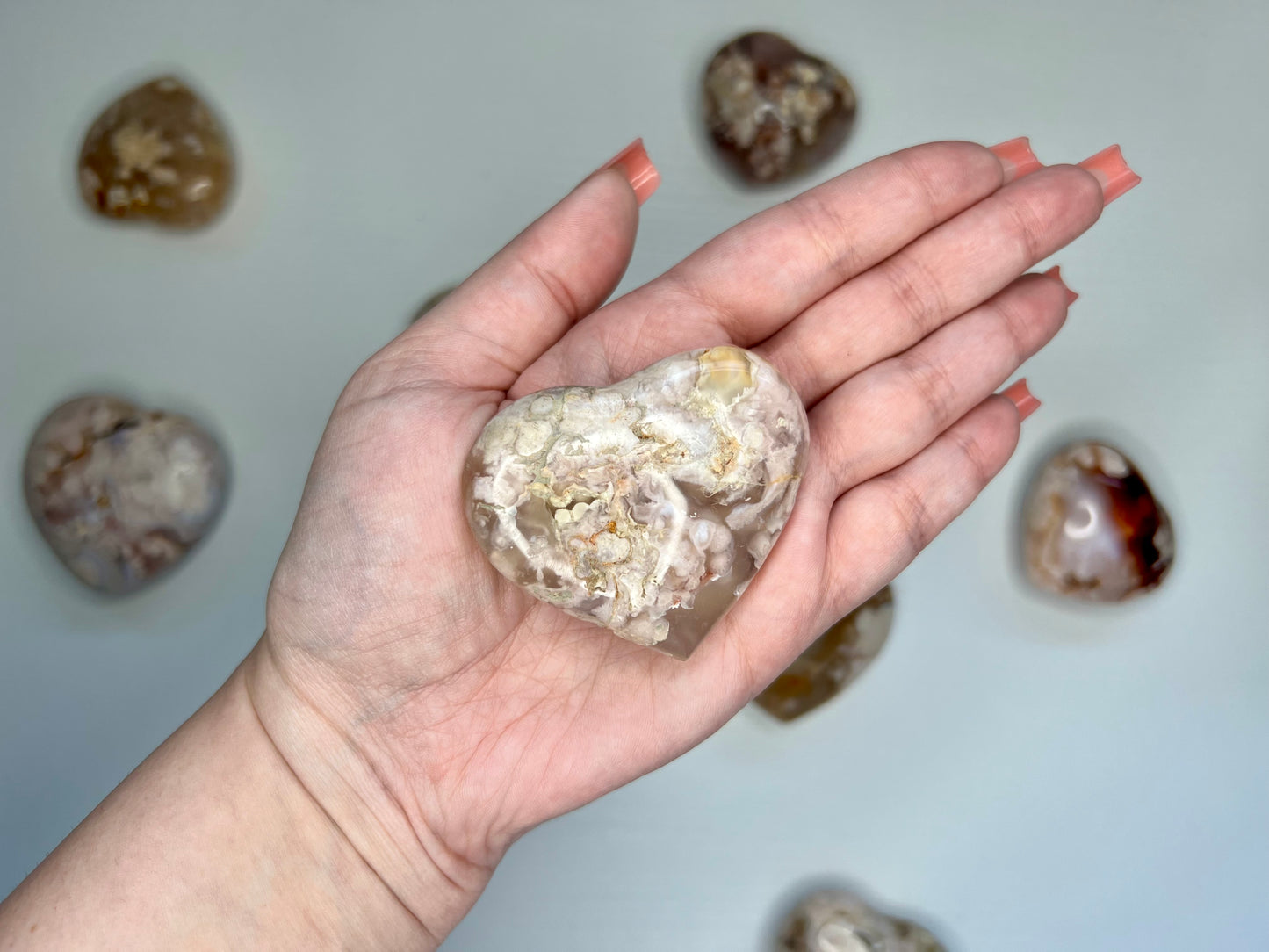 Flower Agate Heart