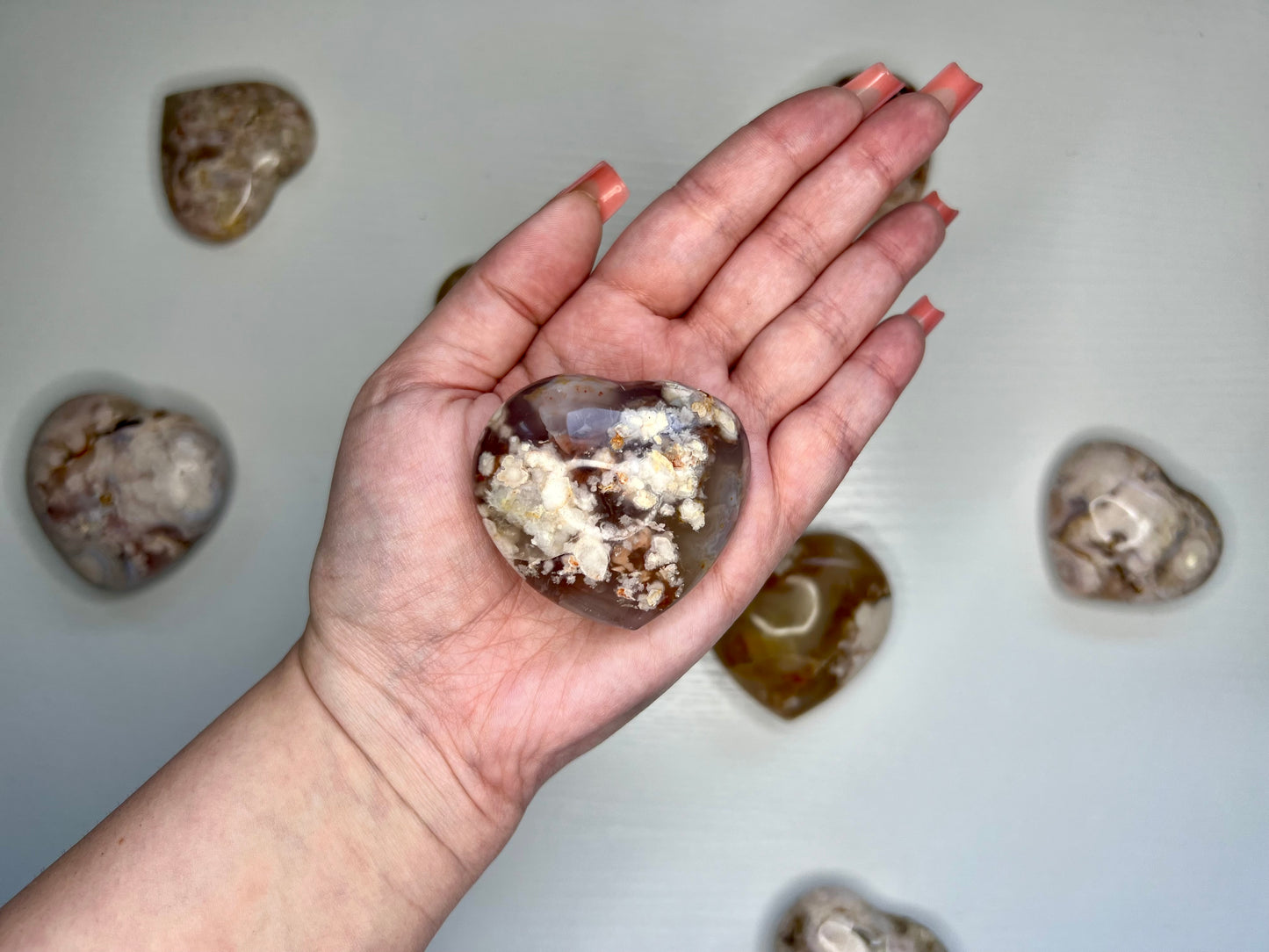 Flower Agate Heart