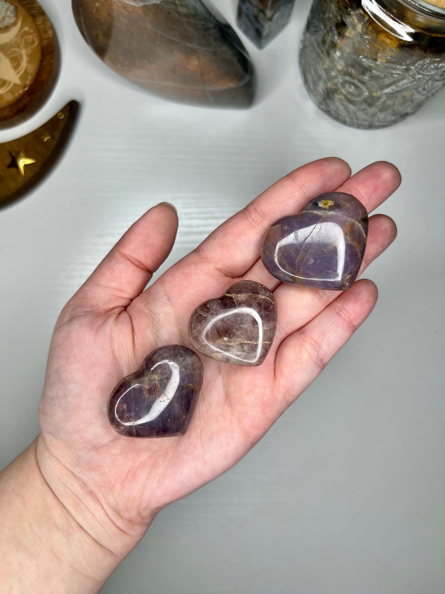 Blue Rose Quartz Heart