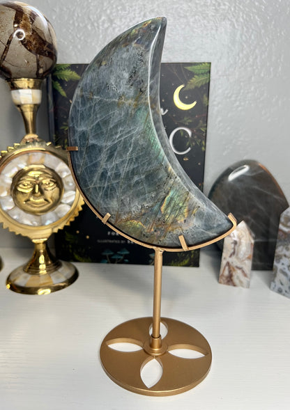 Labradorite Moon D with Stand