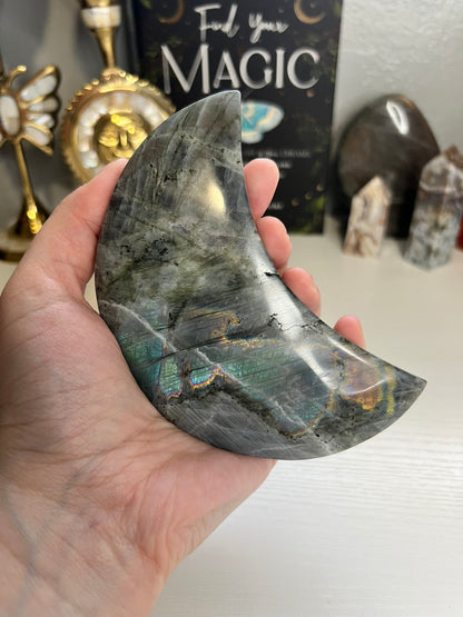 Labradorite Moon B with Stand