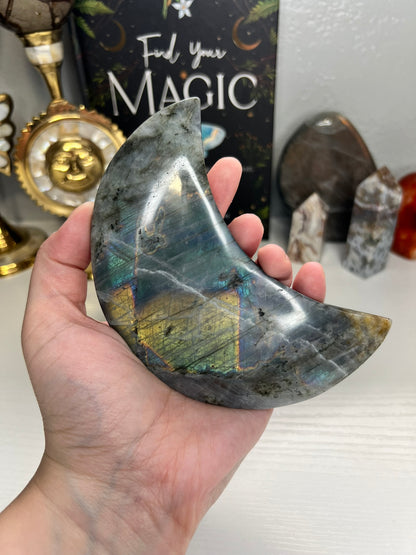 Labradorite Moon C with Stand