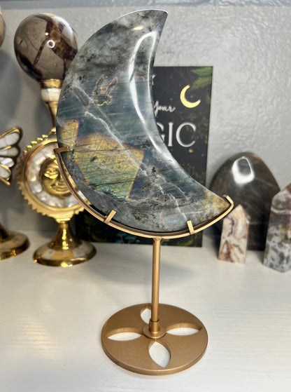 Labradorite Moon C with Stand