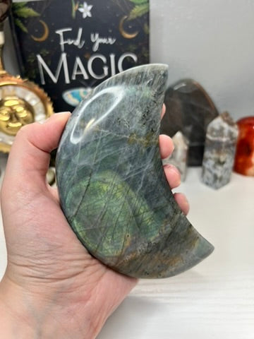 Labradorite Moon D with Stand