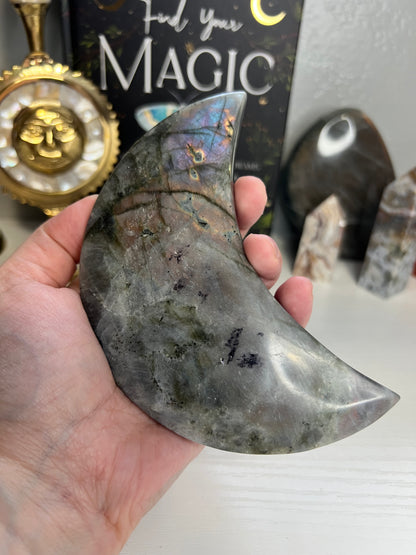 Labradorite Moon E with Stand