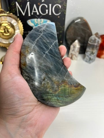 Labradorite Moon D with Stand