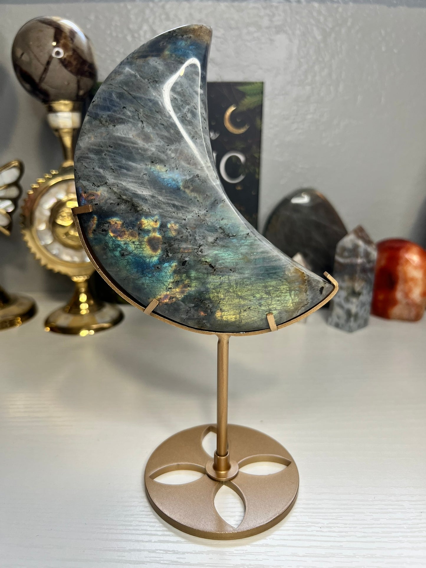 Labradorite Moon A with Stand