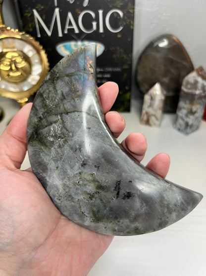 Labradorite Moon E with Stand