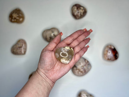 Flower Agate Heart