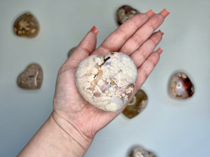 Flower Agate Heart