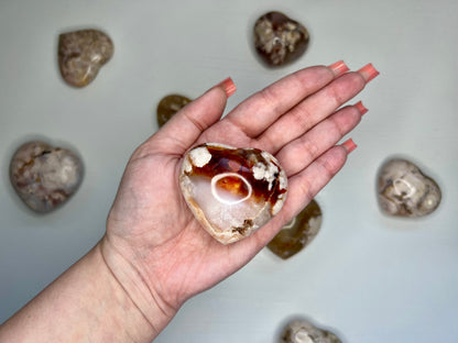 Flower Agate Heart