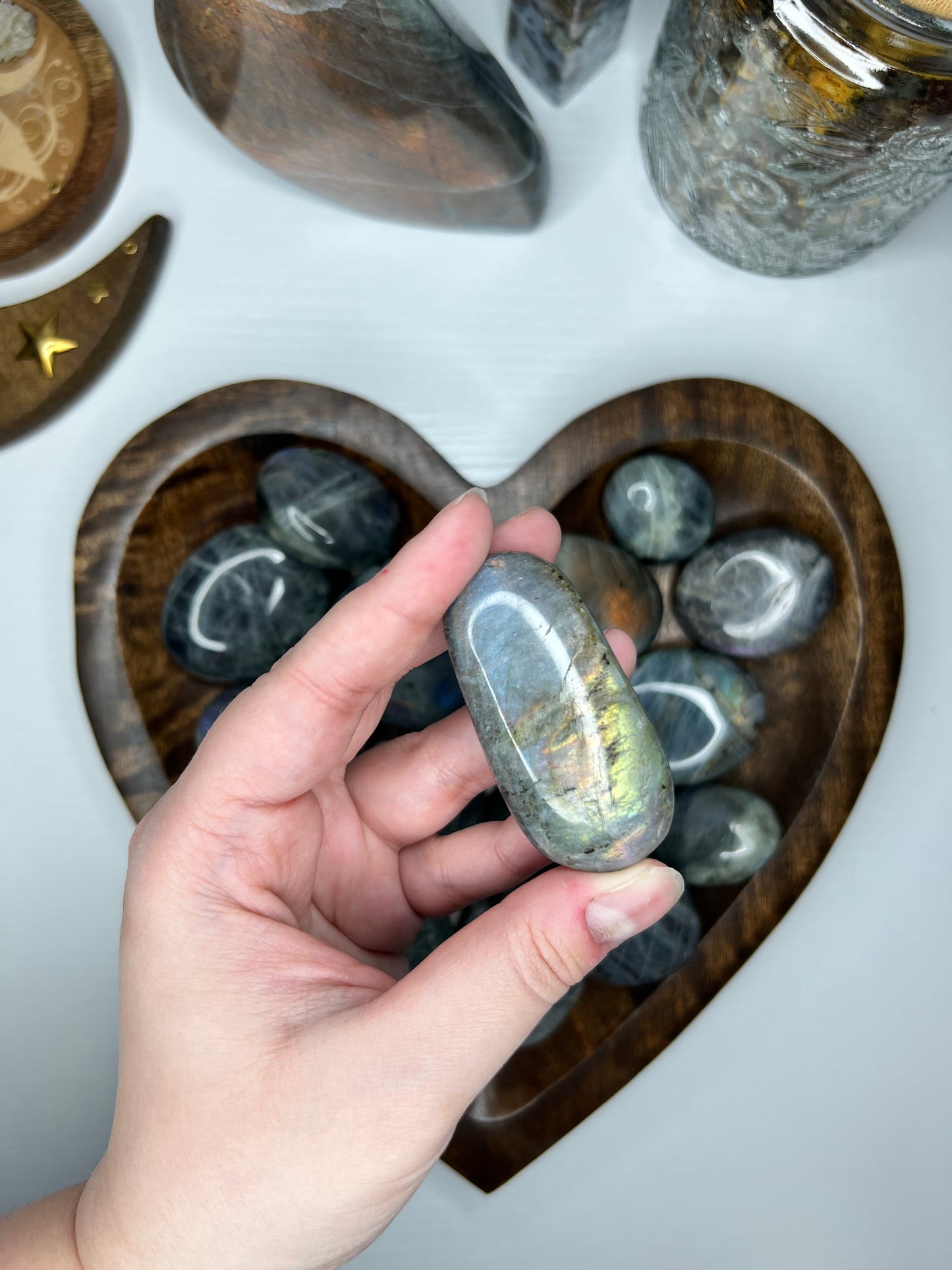 Labradorite Palm Stone